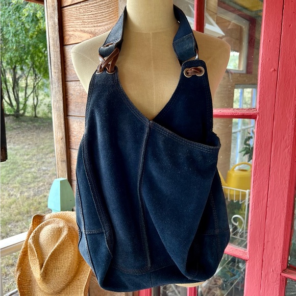 Lucky Brand | Bags | Lucky Brand Vintage Slow Ride Sueded Leather Hobo ...